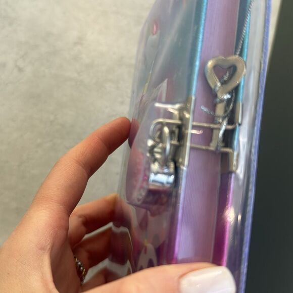 Rainbow Cat Diary with Lock & Keys - Pink and Purple - Picture 3 of 6